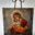 Greek Art Corner - Holy Mary in rustic slate 1' x 1' - 041