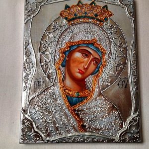 virgin mary wood carved icon