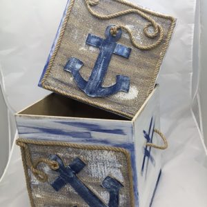 anchor themed keepsake box for boy